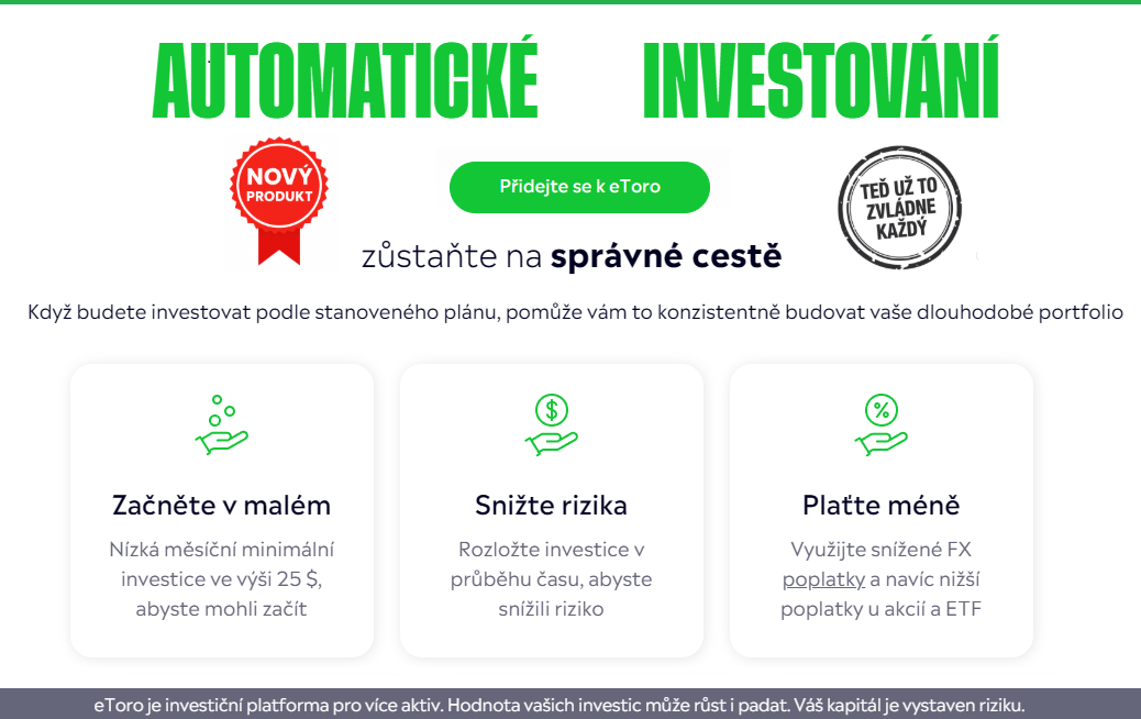 Automatické investování eToro